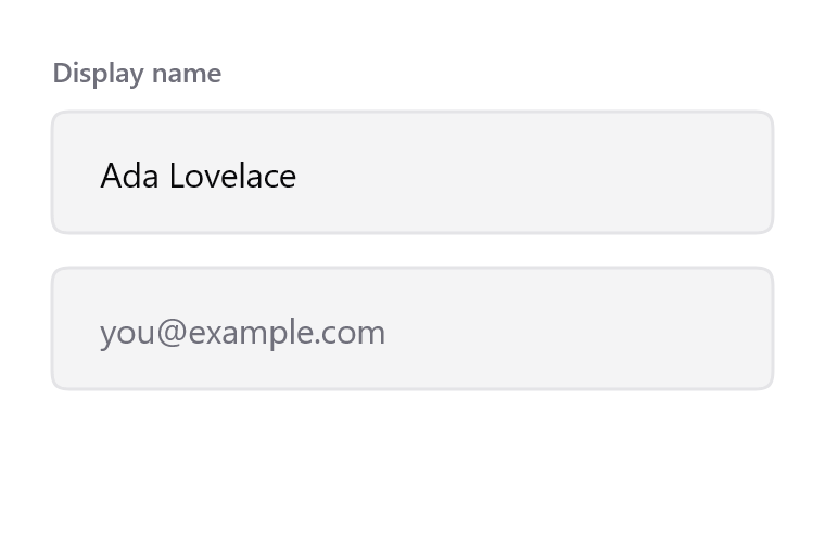 The Lamintra text field, rendered from the registry source the CLI installs.
